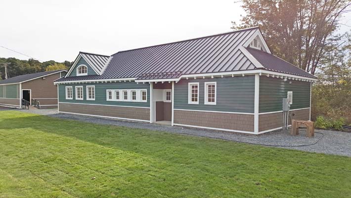 Skidmore boathouse exterior