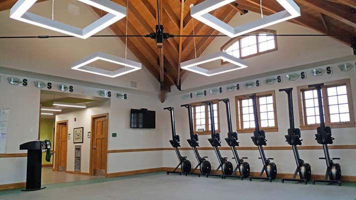 Skidmore boathouse training room