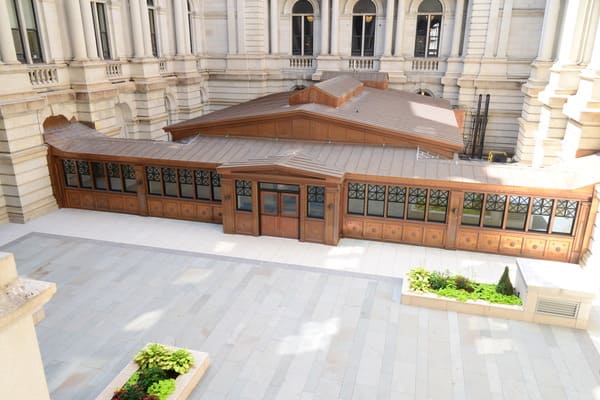 NY State Capital courtyard