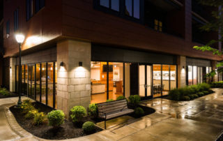 SUNY ADK culinary exterior at night